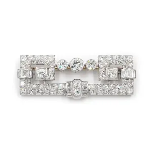 Art Deco 4.50 Ctw. Diamond Geometric Brooch