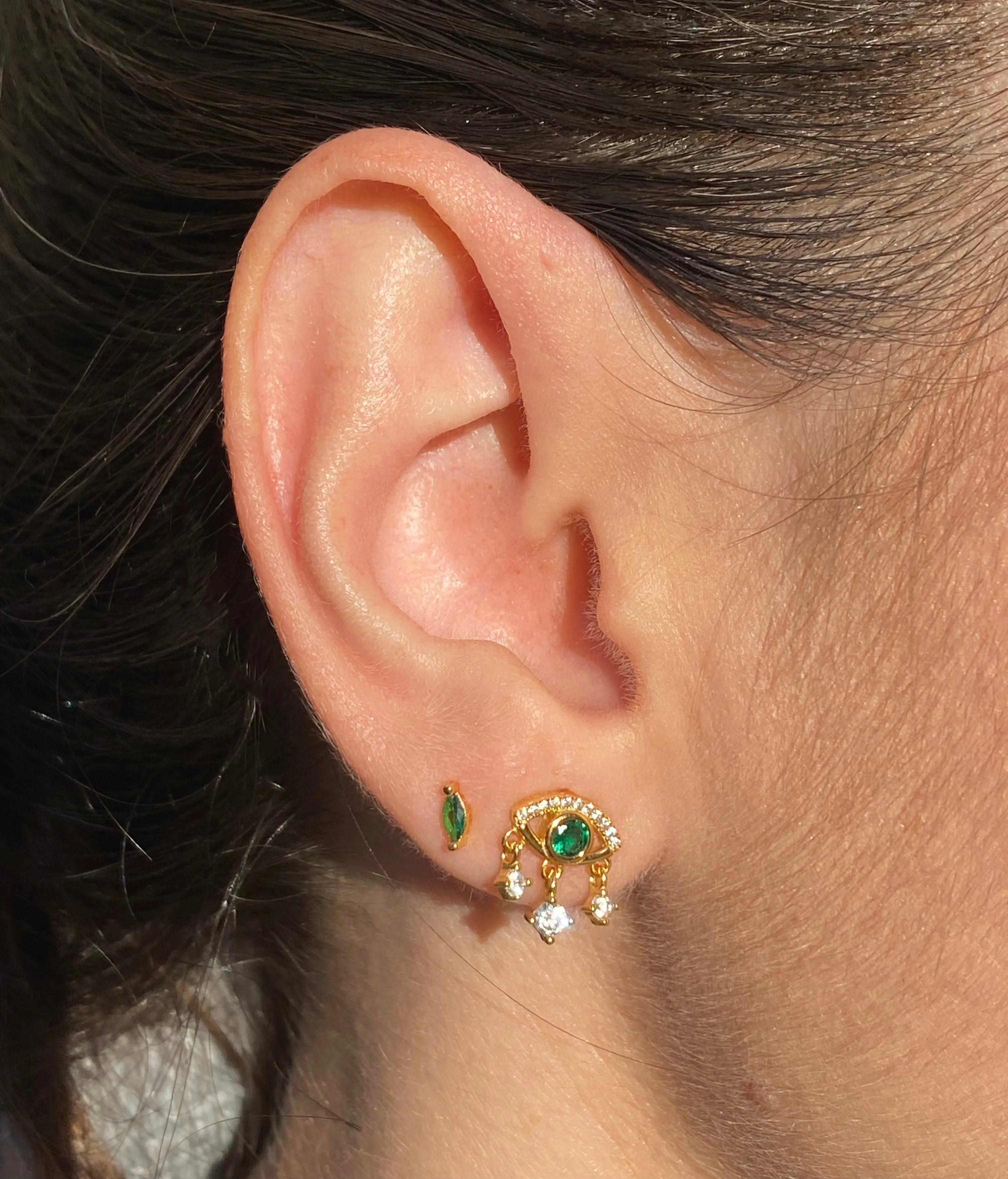 Aspen Emerald Earring Set