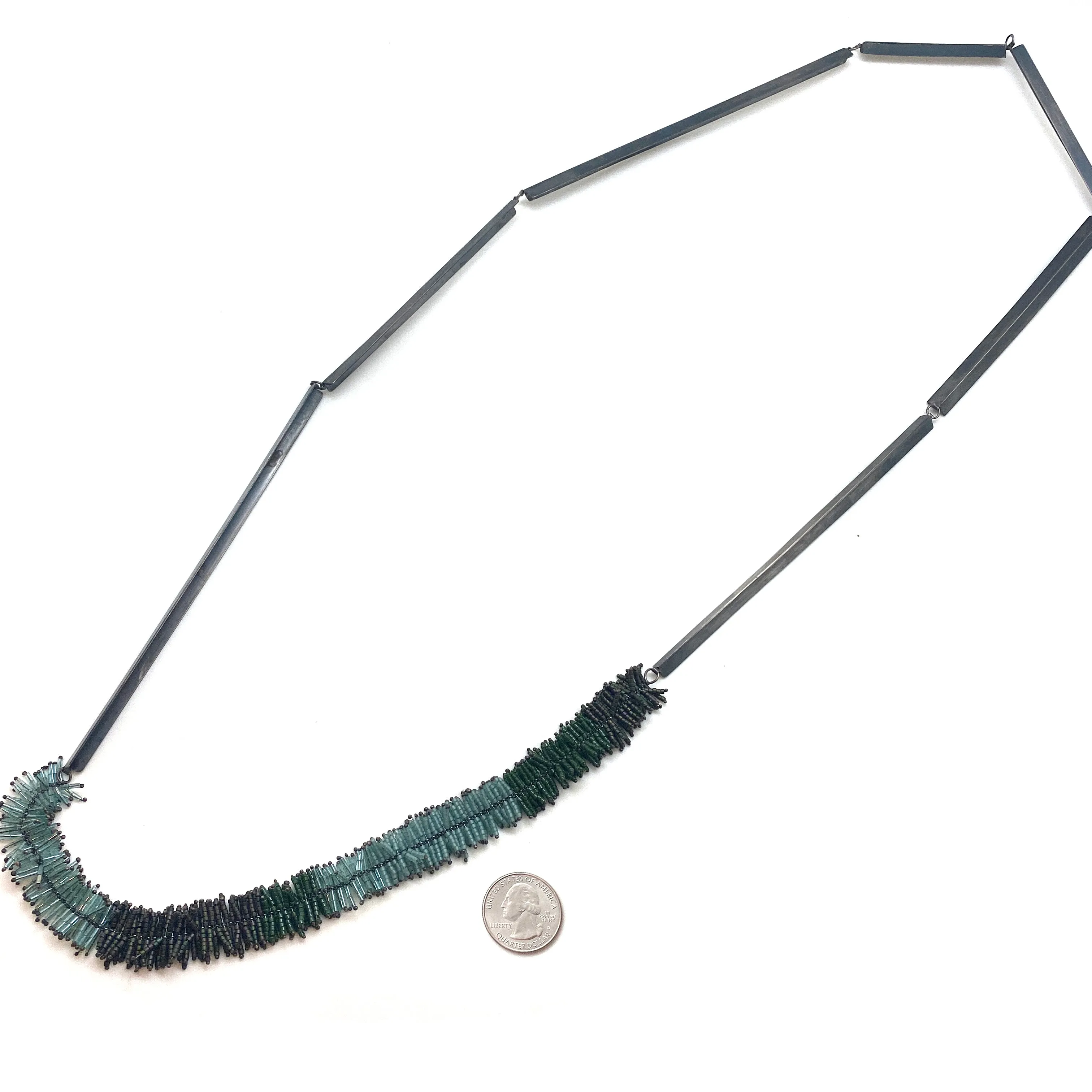 Asymmetrical Blue Bundle Necklace