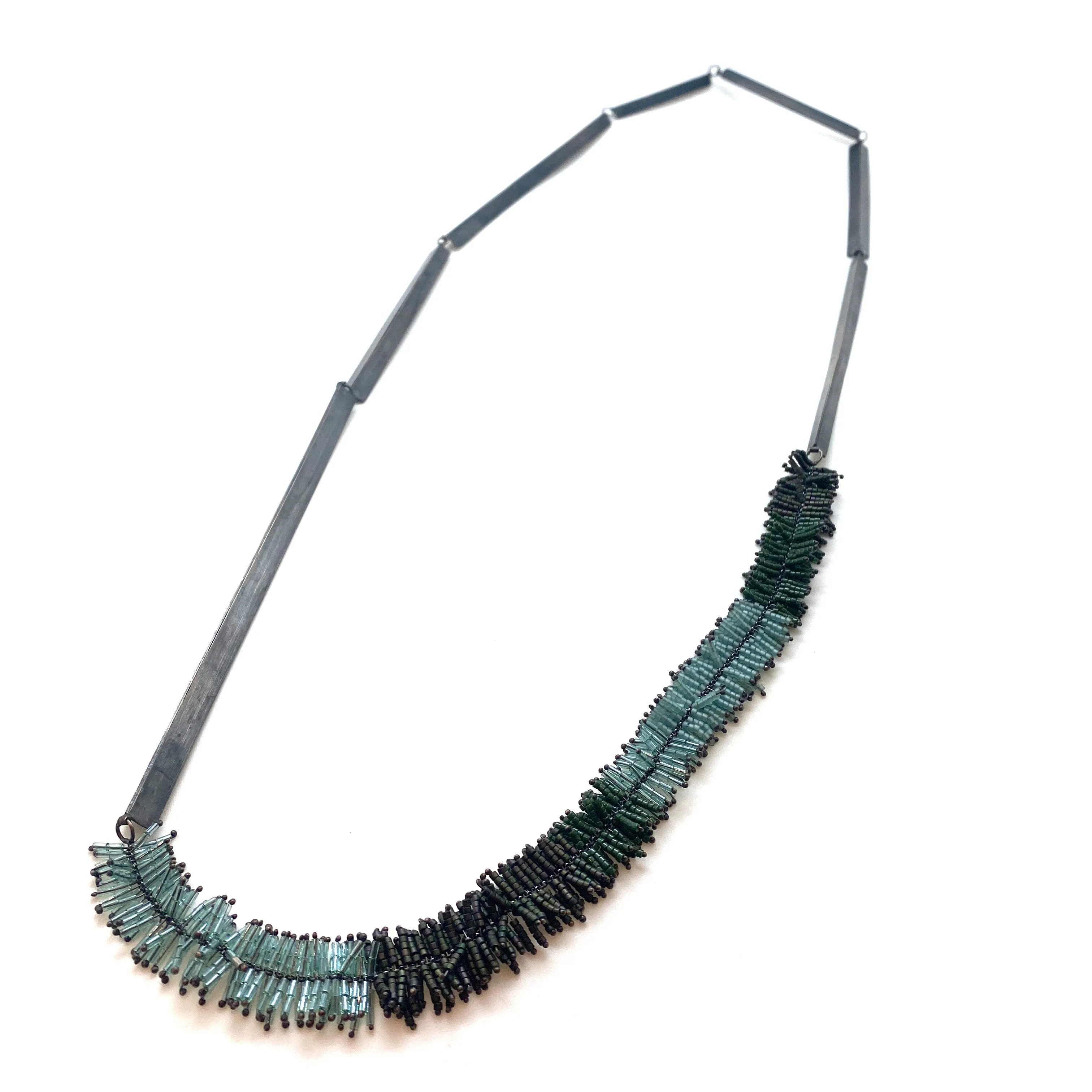 Asymmetrical Blue Bundle Necklace