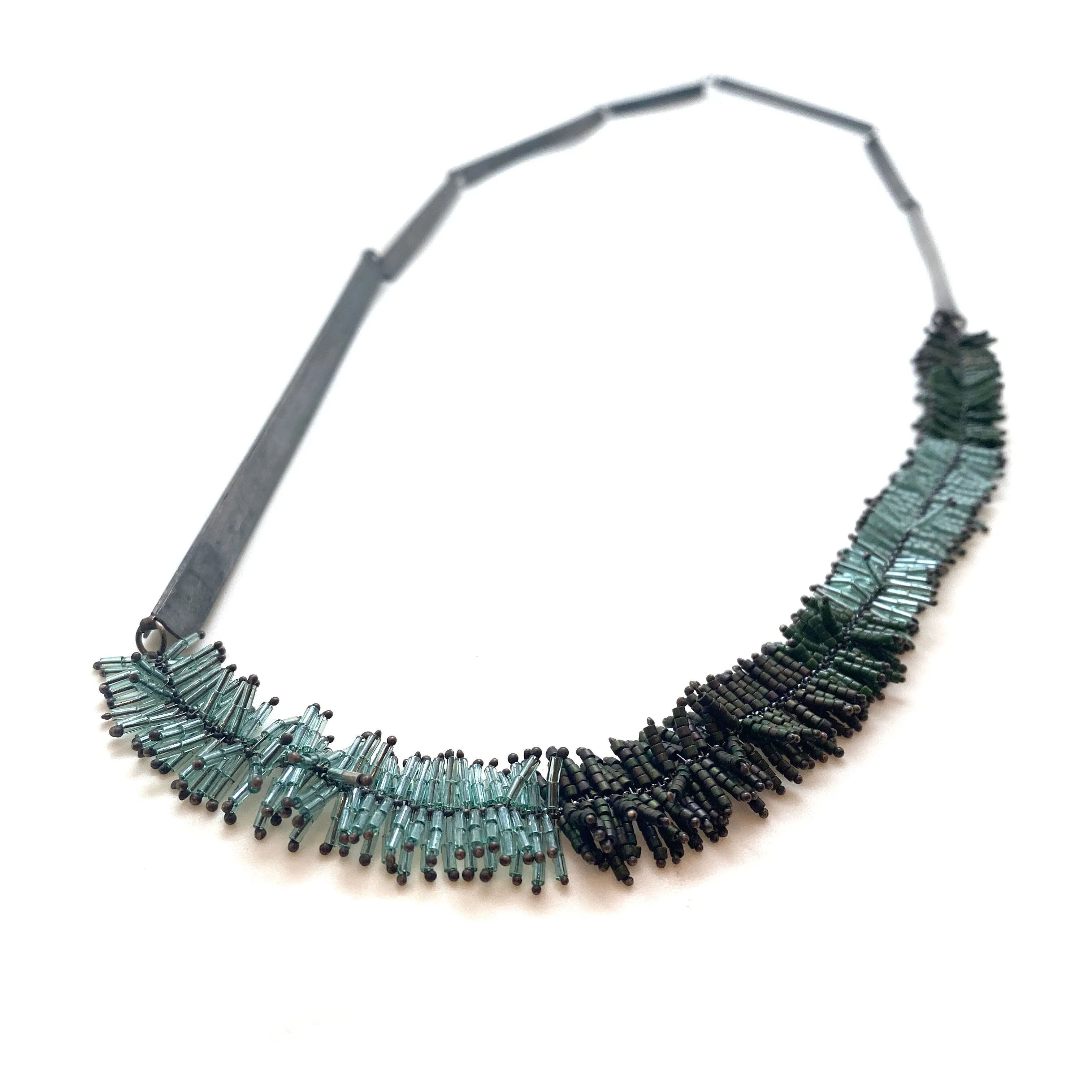 Asymmetrical Blue Bundle Necklace