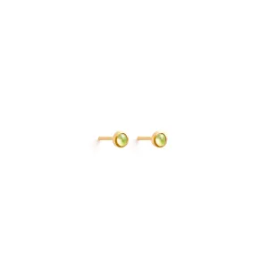 August Peridot Birthstone Stud Earrings