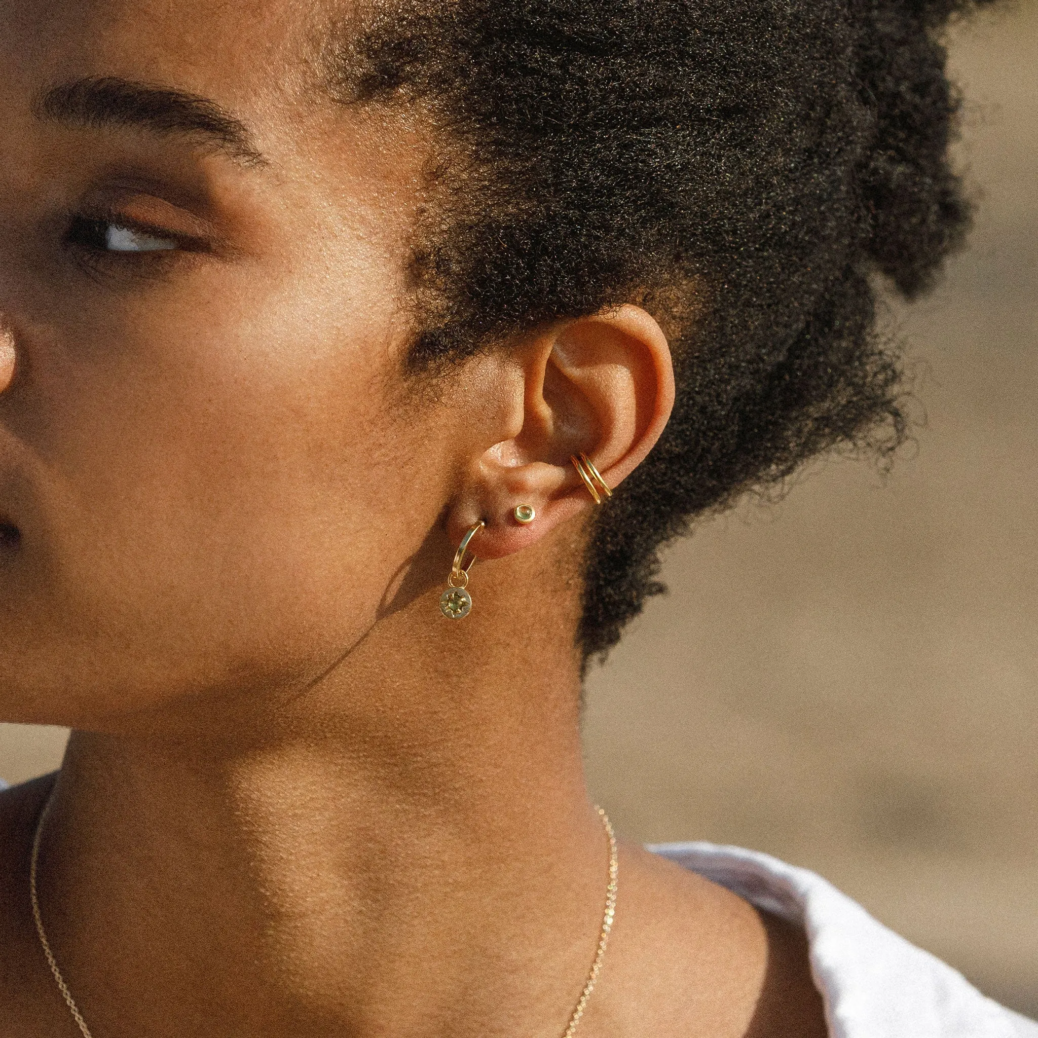 August Peridot Birthstone Stud Earrings