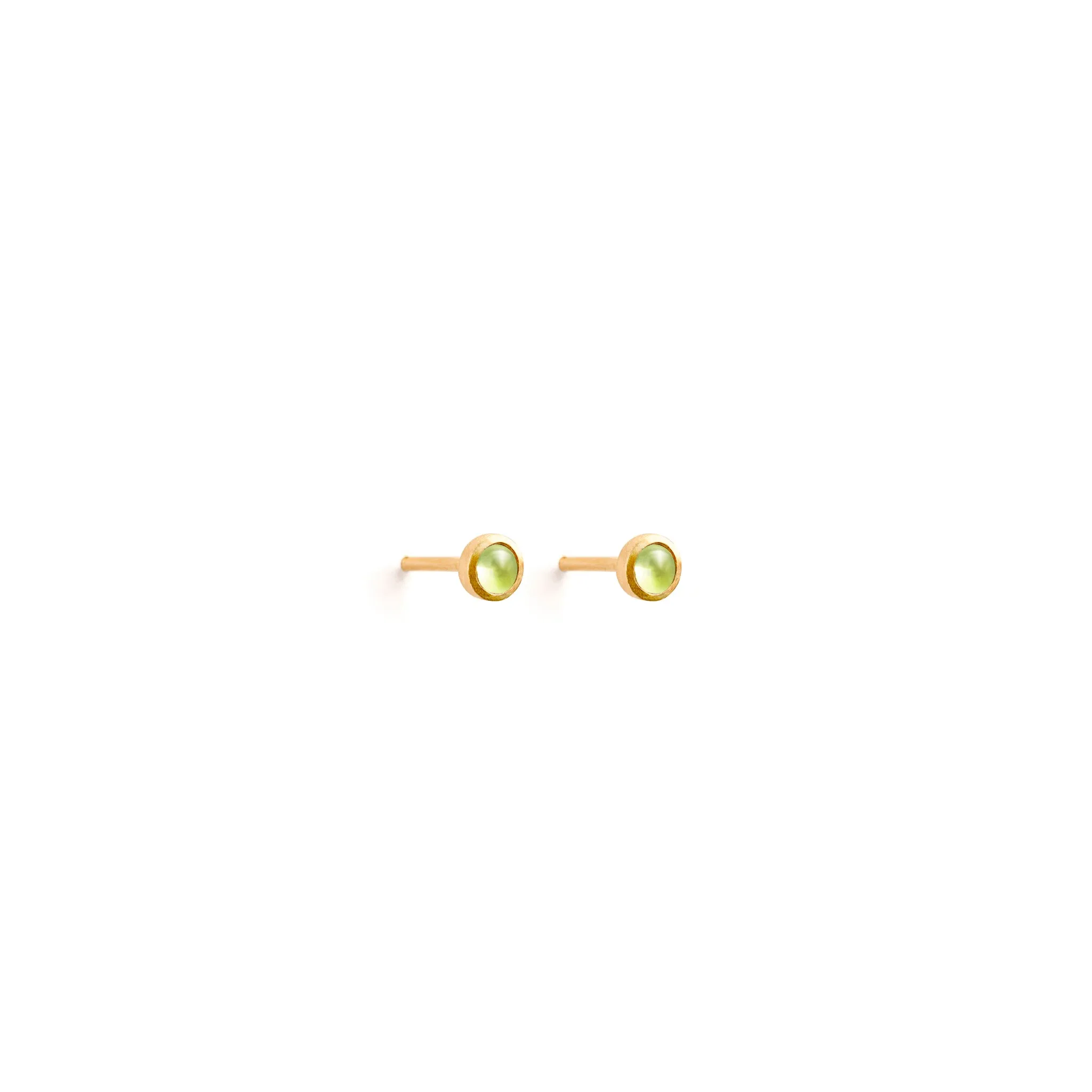 August Peridot Birthstone Stud Earrings