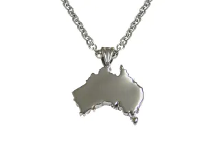 Australia Map Shape Pendant Necklace