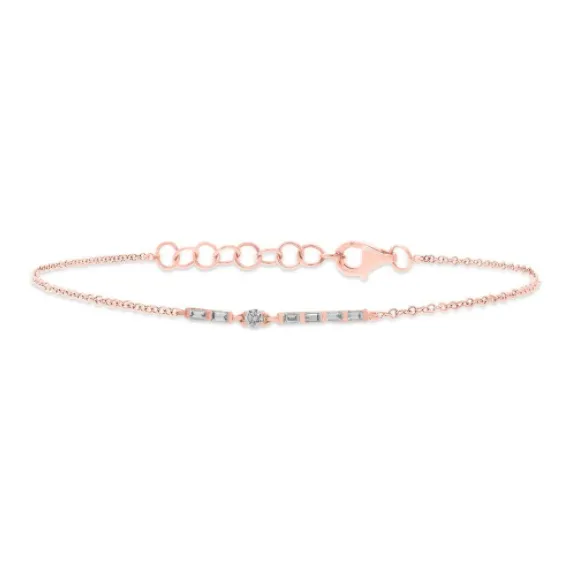 Baguette and Round Bracelet