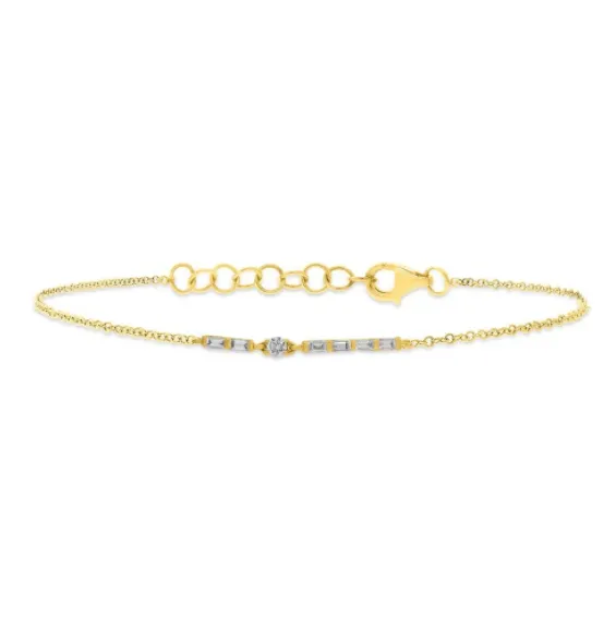 Baguette and Round Bracelet