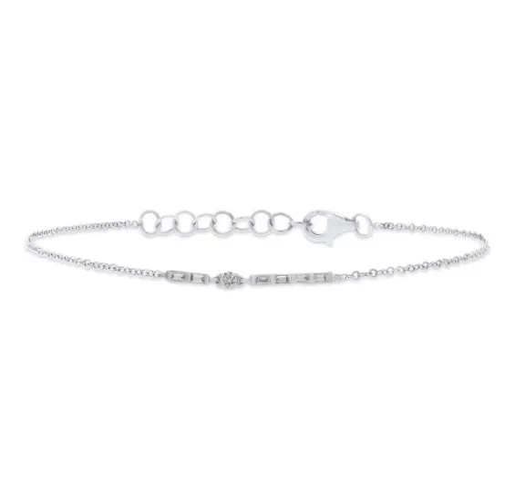 Baguette and Round Bracelet