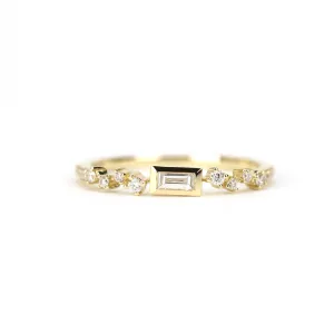 Baguette Bezel Cluster Ring
