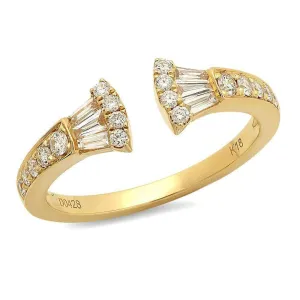 Baguette Diamond Fan Ring