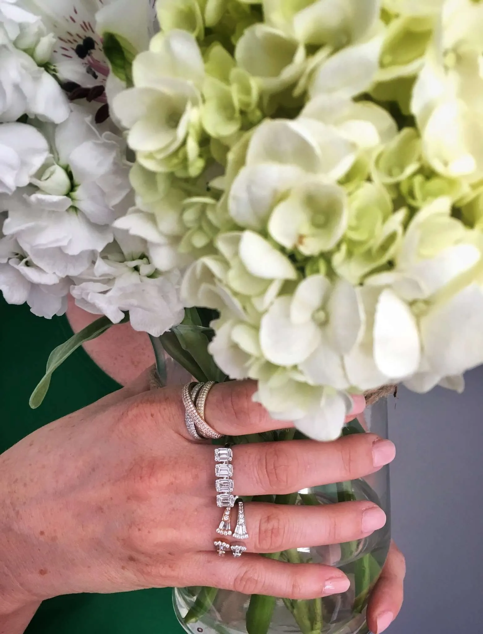 Baguette Diamond Fan Ring