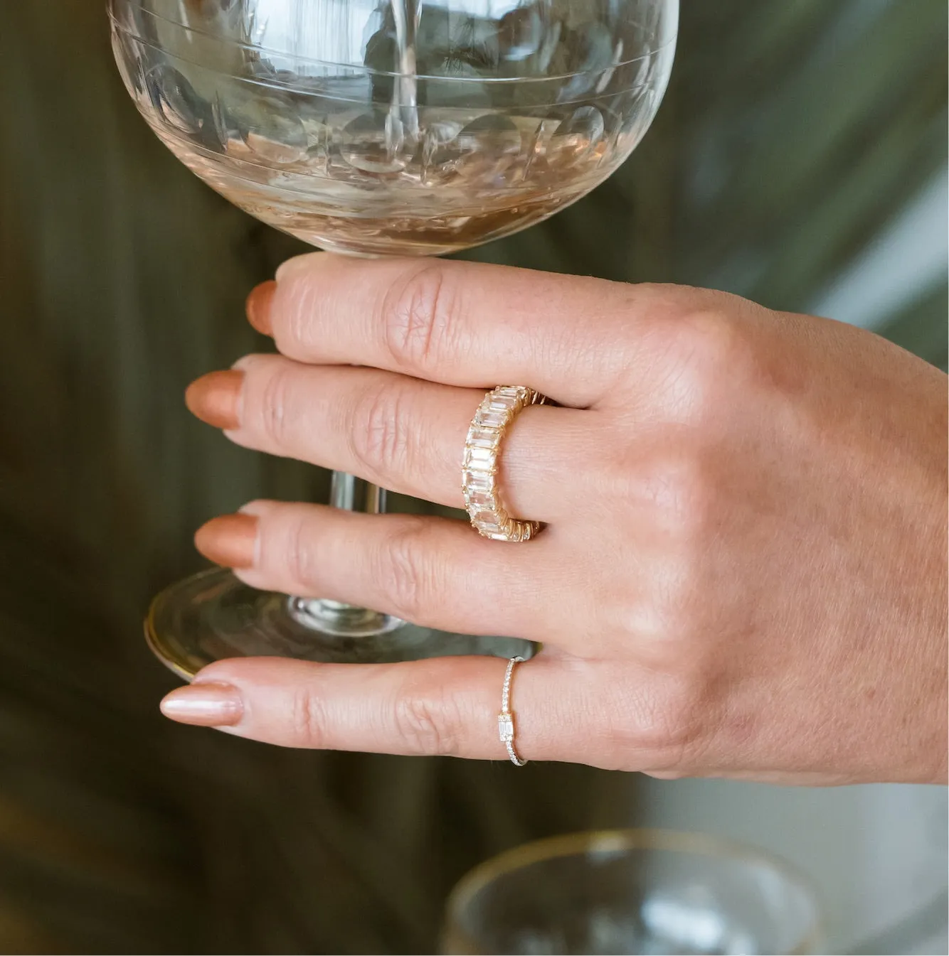 Baguette Diamond Stacking Ring