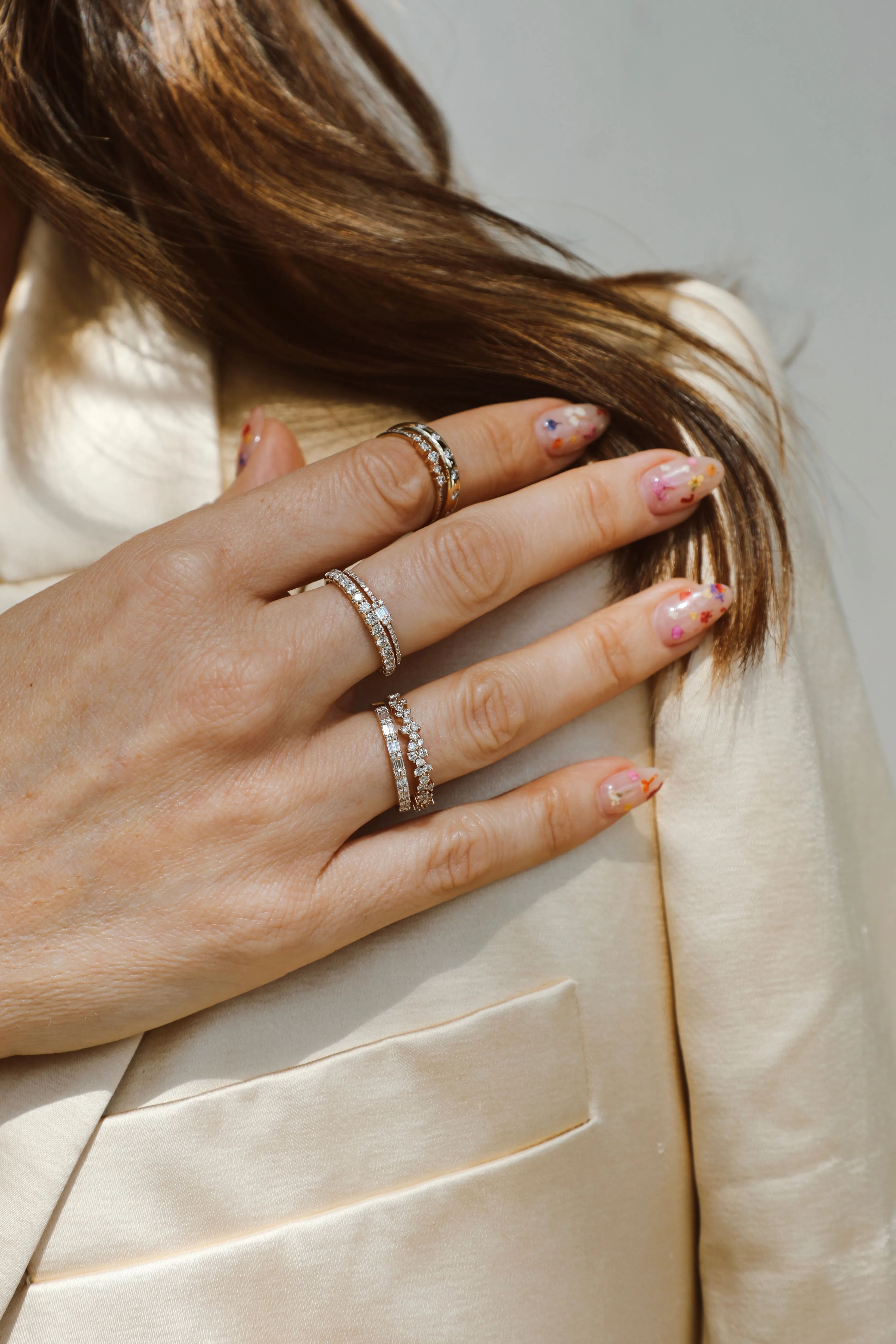 Baguette Diamond Stacking Ring