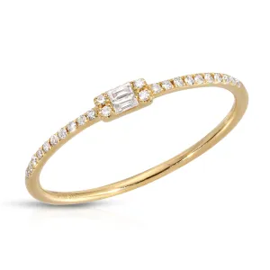 Baguette Diamond Stacking Ring