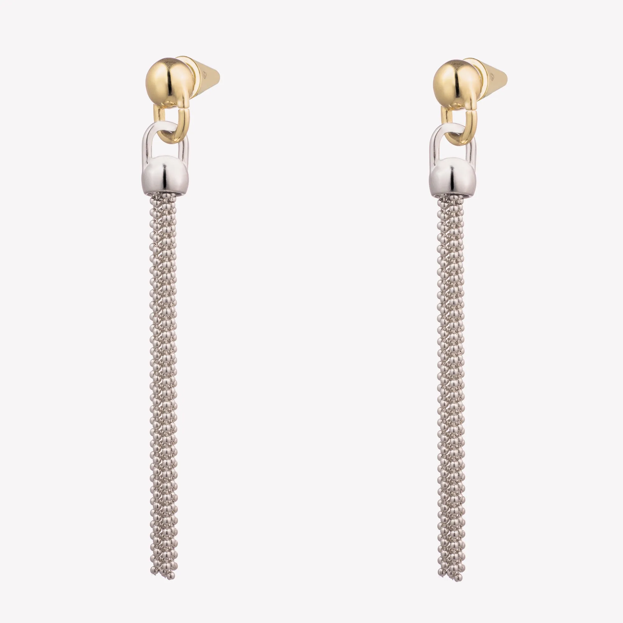 BALL CHAIN TASSEL EARRINGS