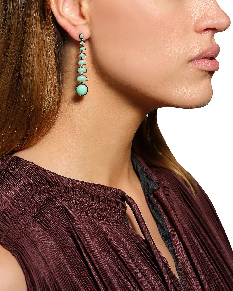 Ballbearing Earrings - Chrysoprase