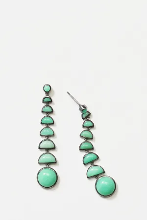 Ballbearing Earrings - Chrysoprase