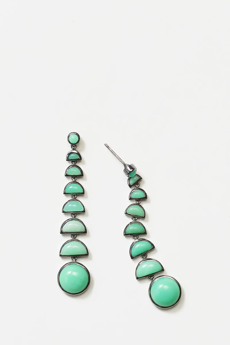 Ballbearing Earrings - Chrysoprase