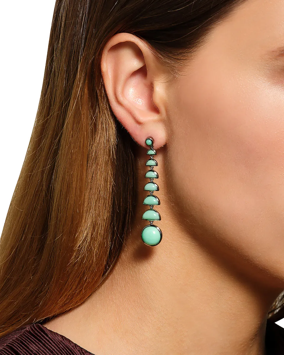 Ballbearing Earrings - Chrysoprase