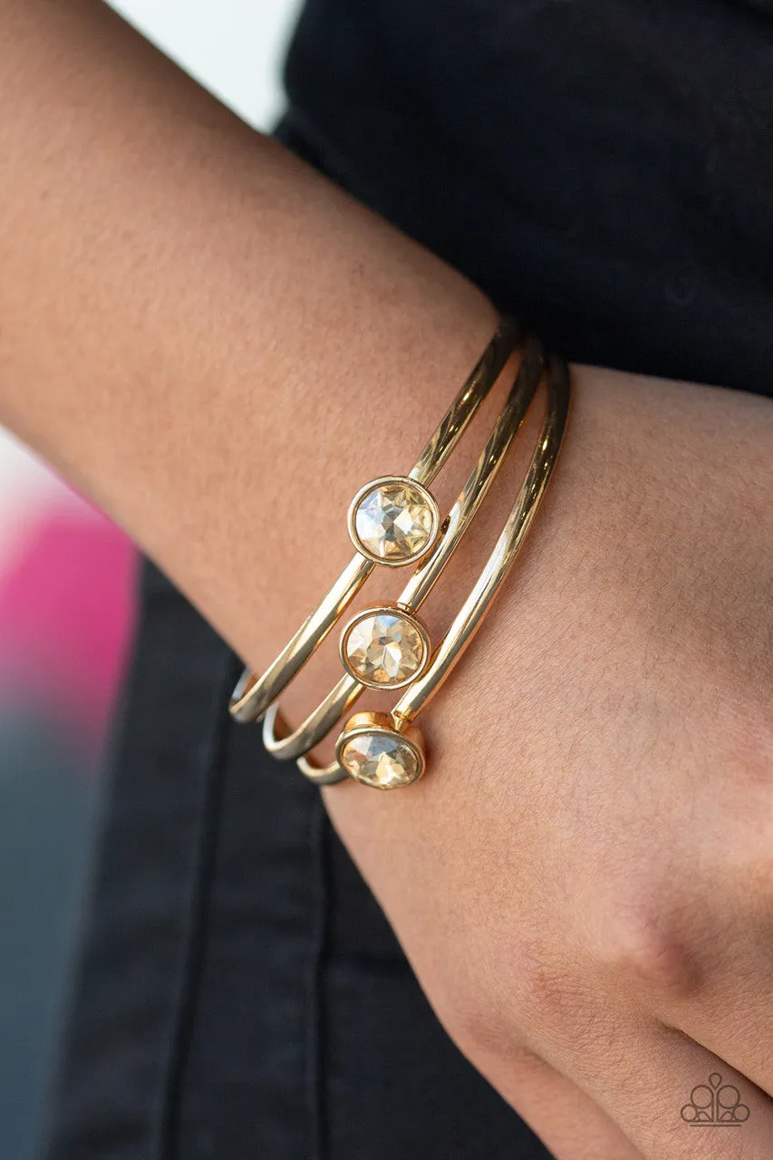 Be All You Can BEDAZZLE Gold Paparazzi Bracelet