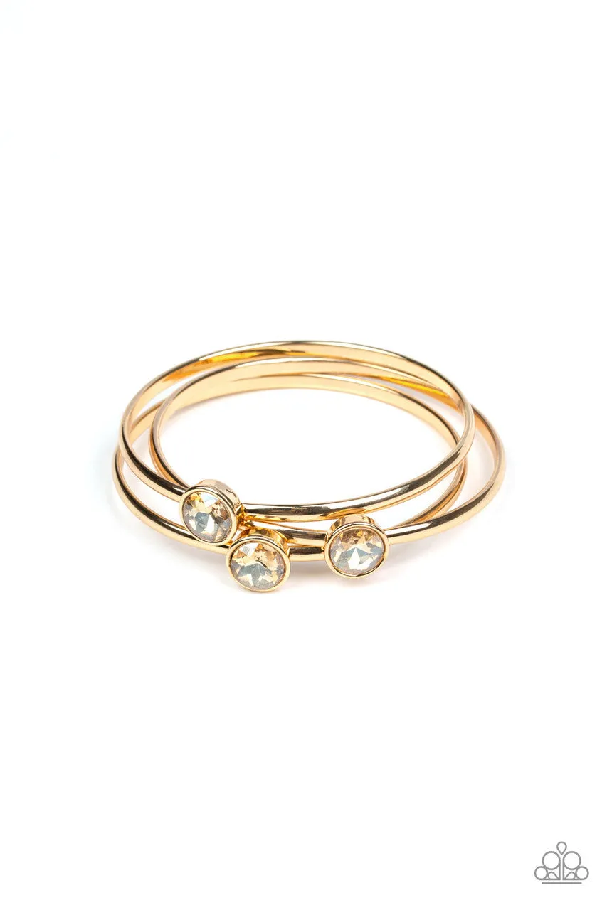Be All You Can BEDAZZLE Gold Paparazzi Bracelet