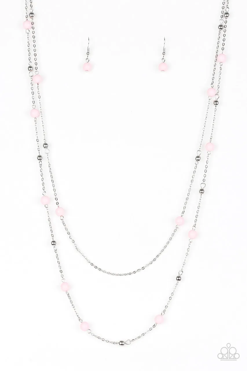 Beach Party Pageant Pink Paparazzi Necklace