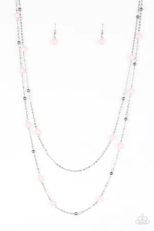 Beach Party Pageant Pink Paparazzi Necklace