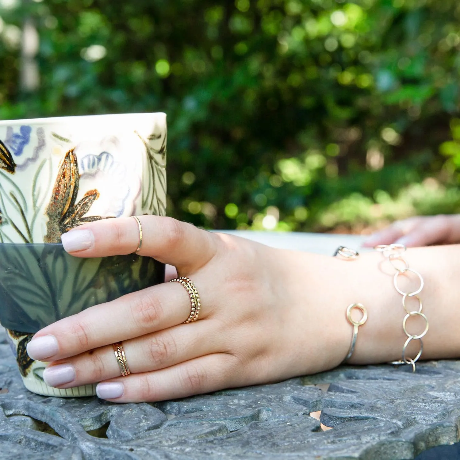Beaded Stacking Rings - Gold-Filled