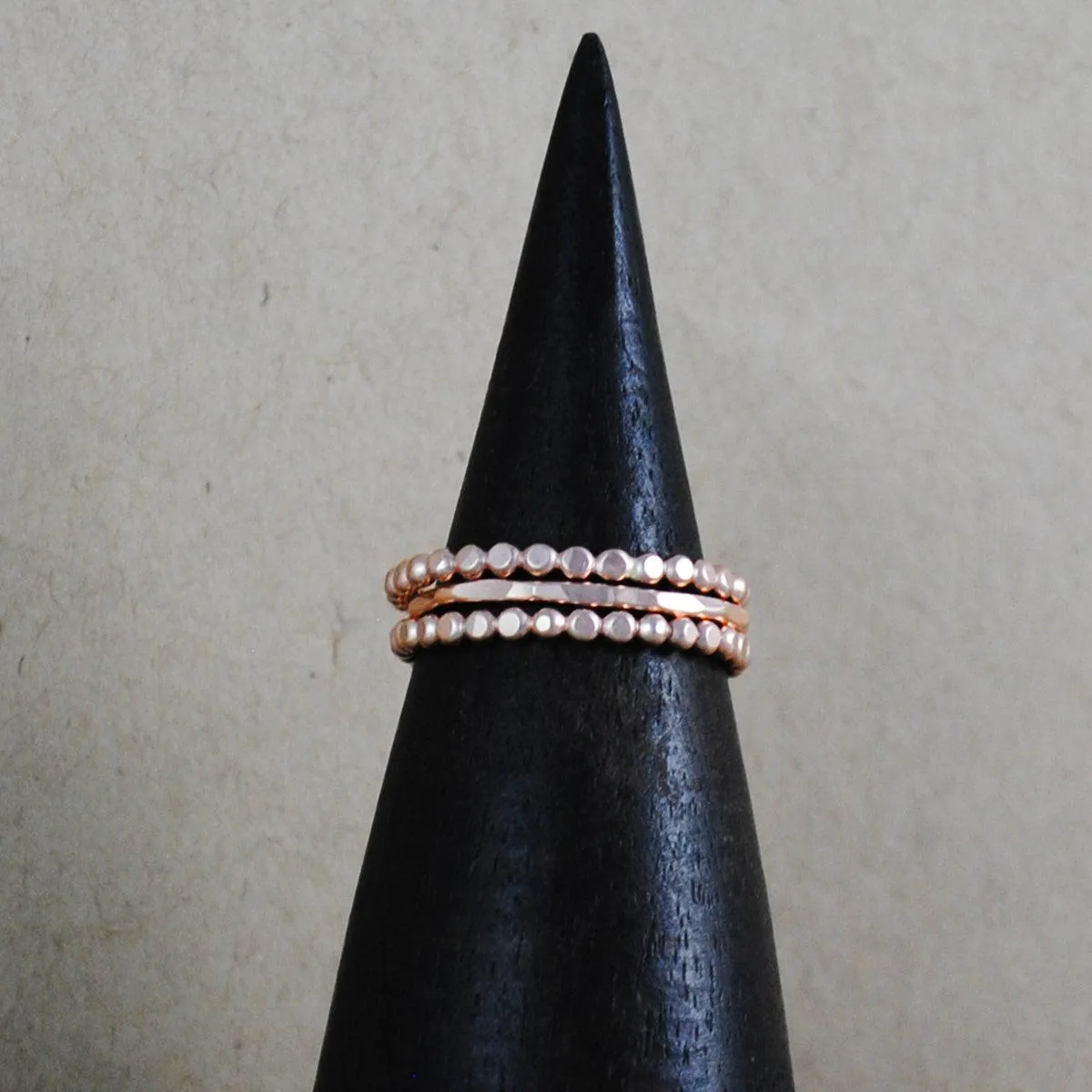 Beaded Stacking Rings - Gold-Filled