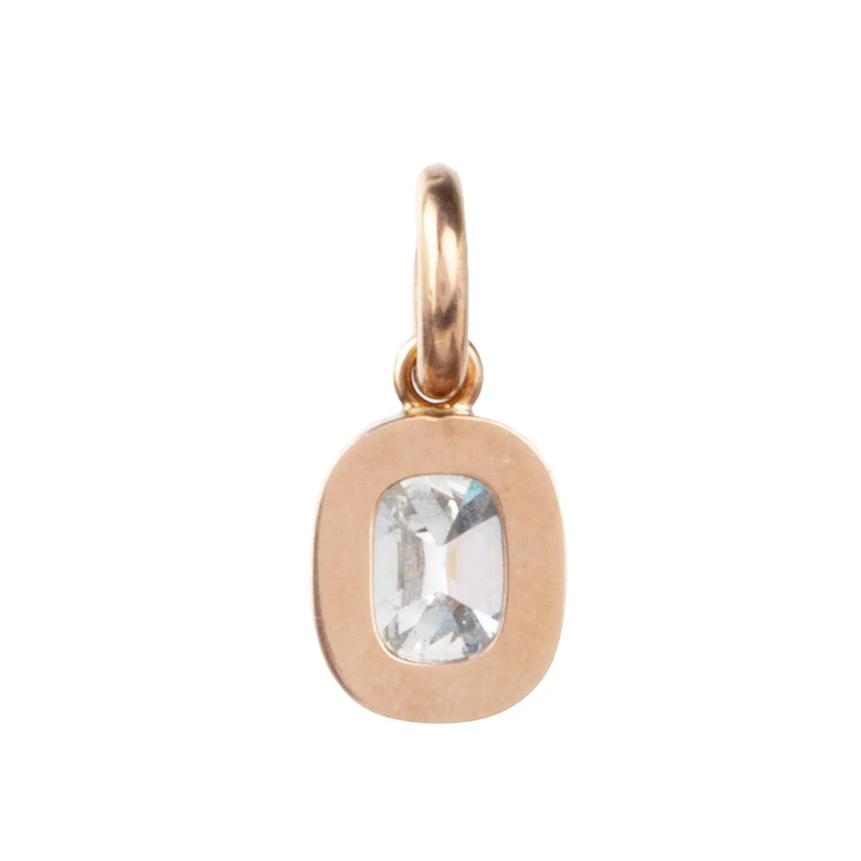 Bell & Bird Cutaway Elongated Old Mine Cut Diamond Pendant