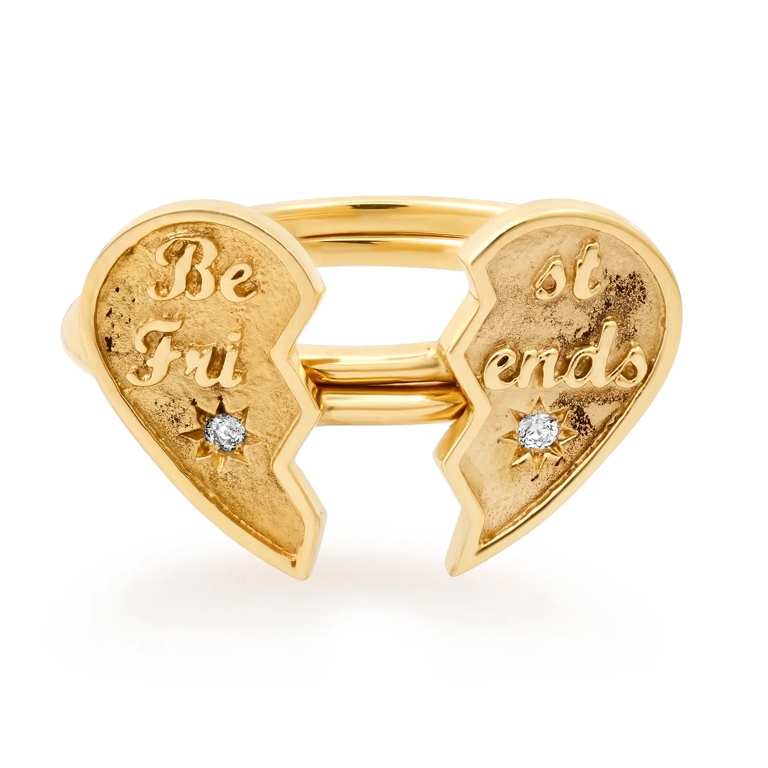 Best Friend Gold & Diamond Ring Set