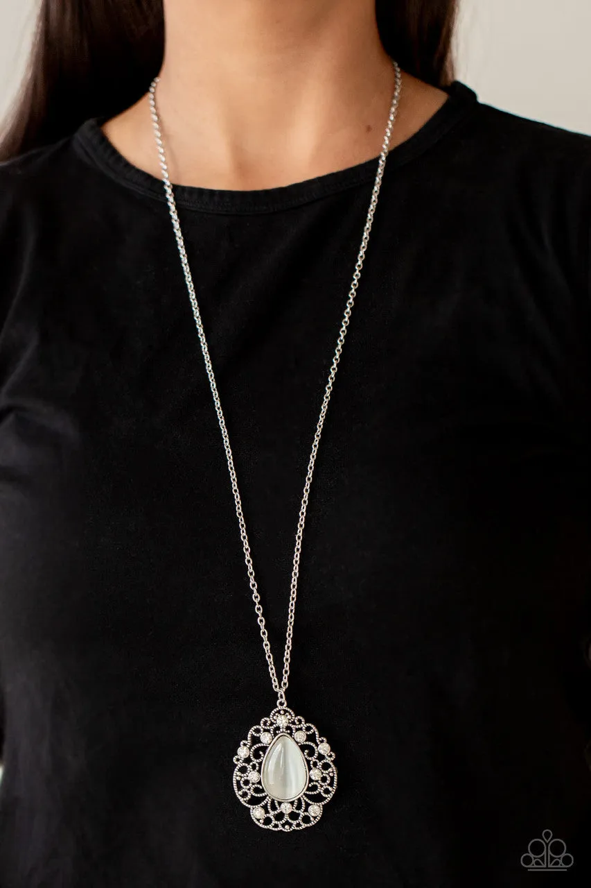 Bewitched Beam White Paparazzi Necklace