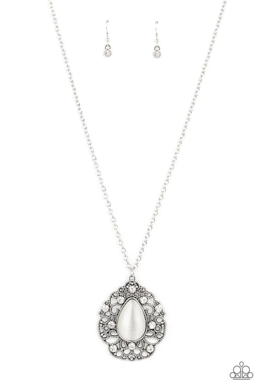 Bewitched Beam White Paparazzi Necklace
