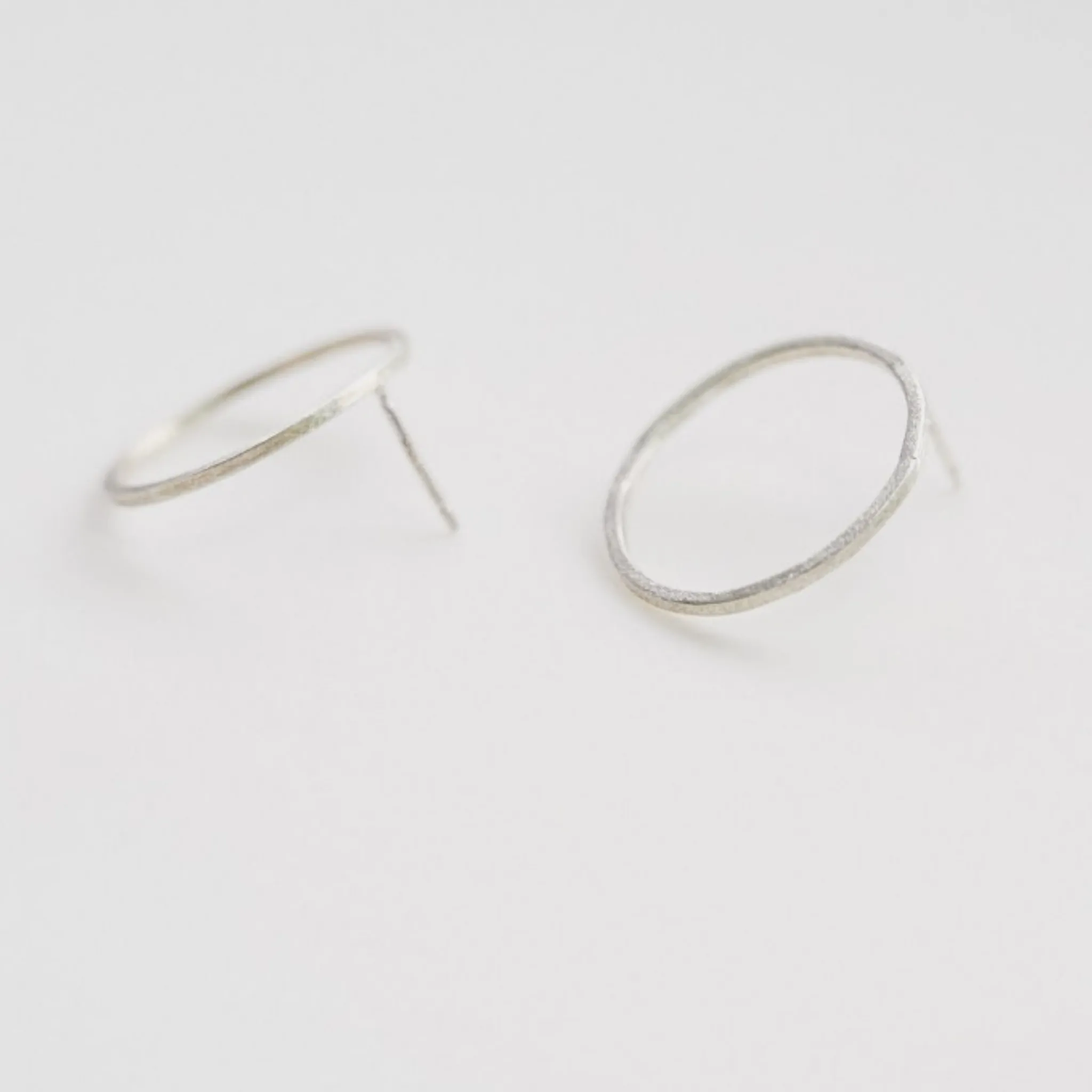 Black Moon Silver Earrings