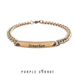 Black/Rose Gold ID Bracelet
