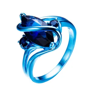 Blue Gold Stone Ring