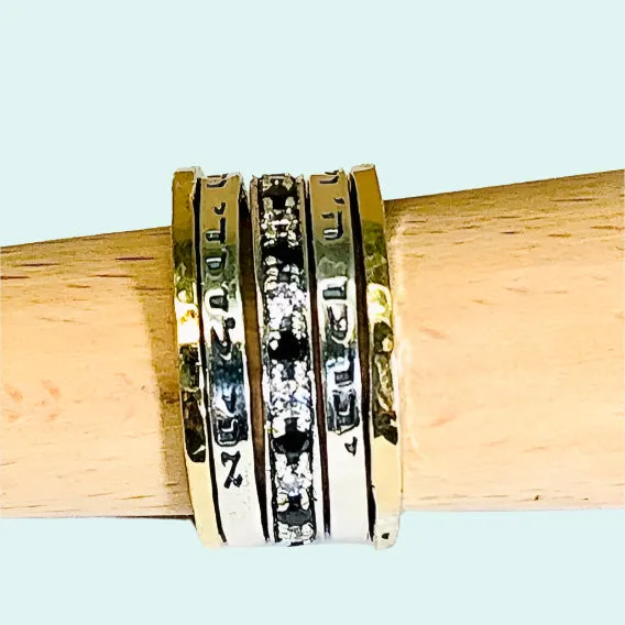 Bluenoemi Hebrew Blessings Ring