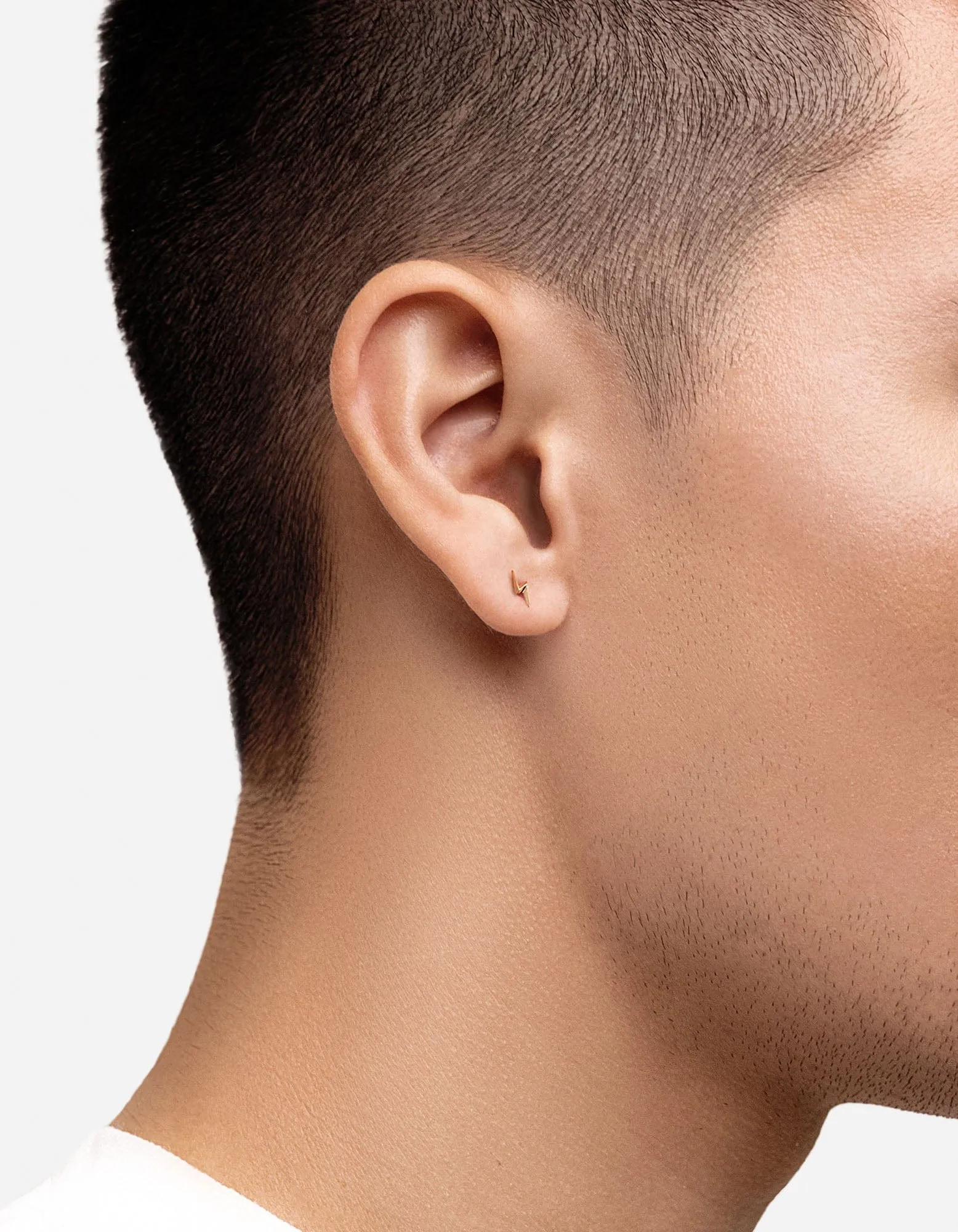 Bolt Stud Earring, Gold Vermeil