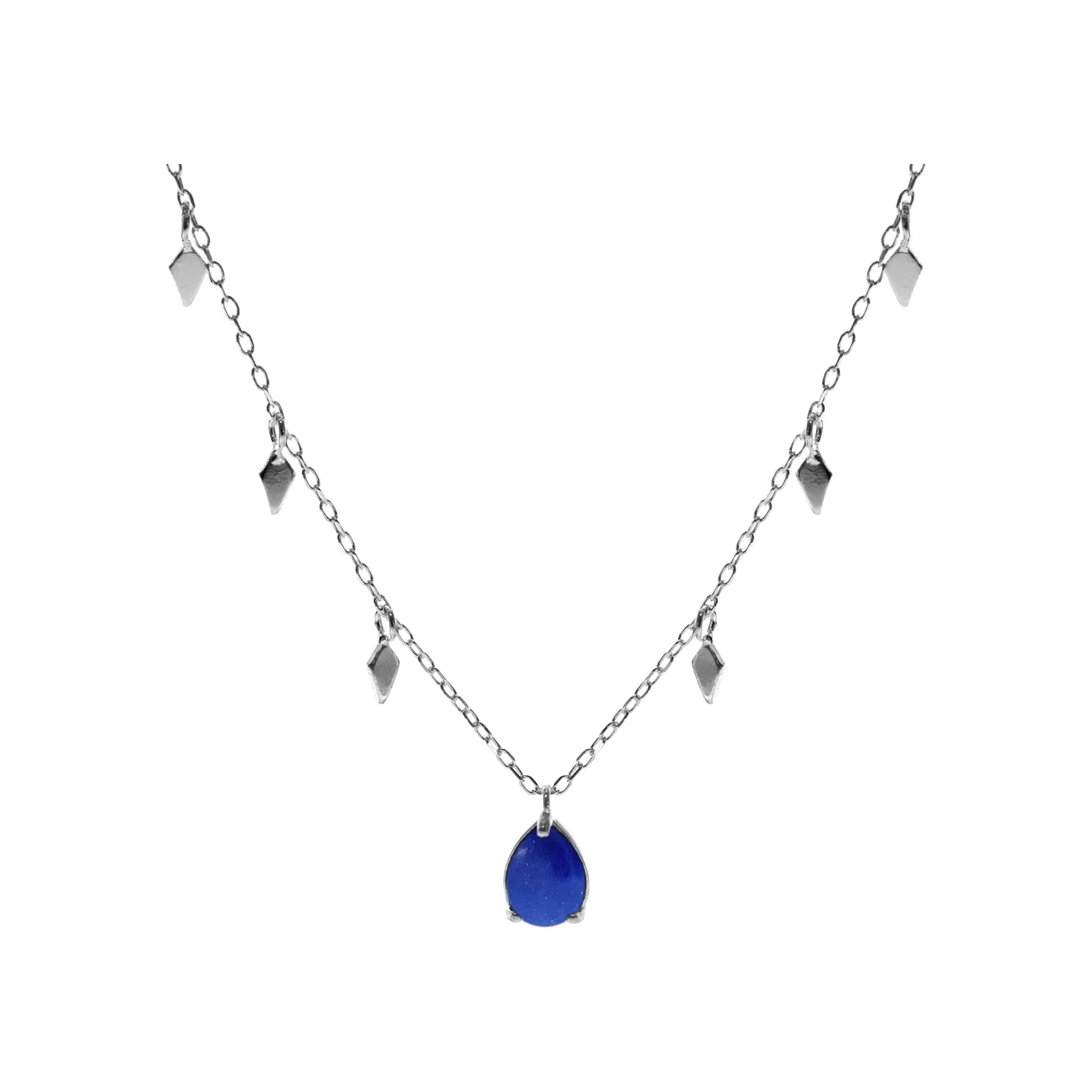 Bridget lapis lazuli kite charm necklace