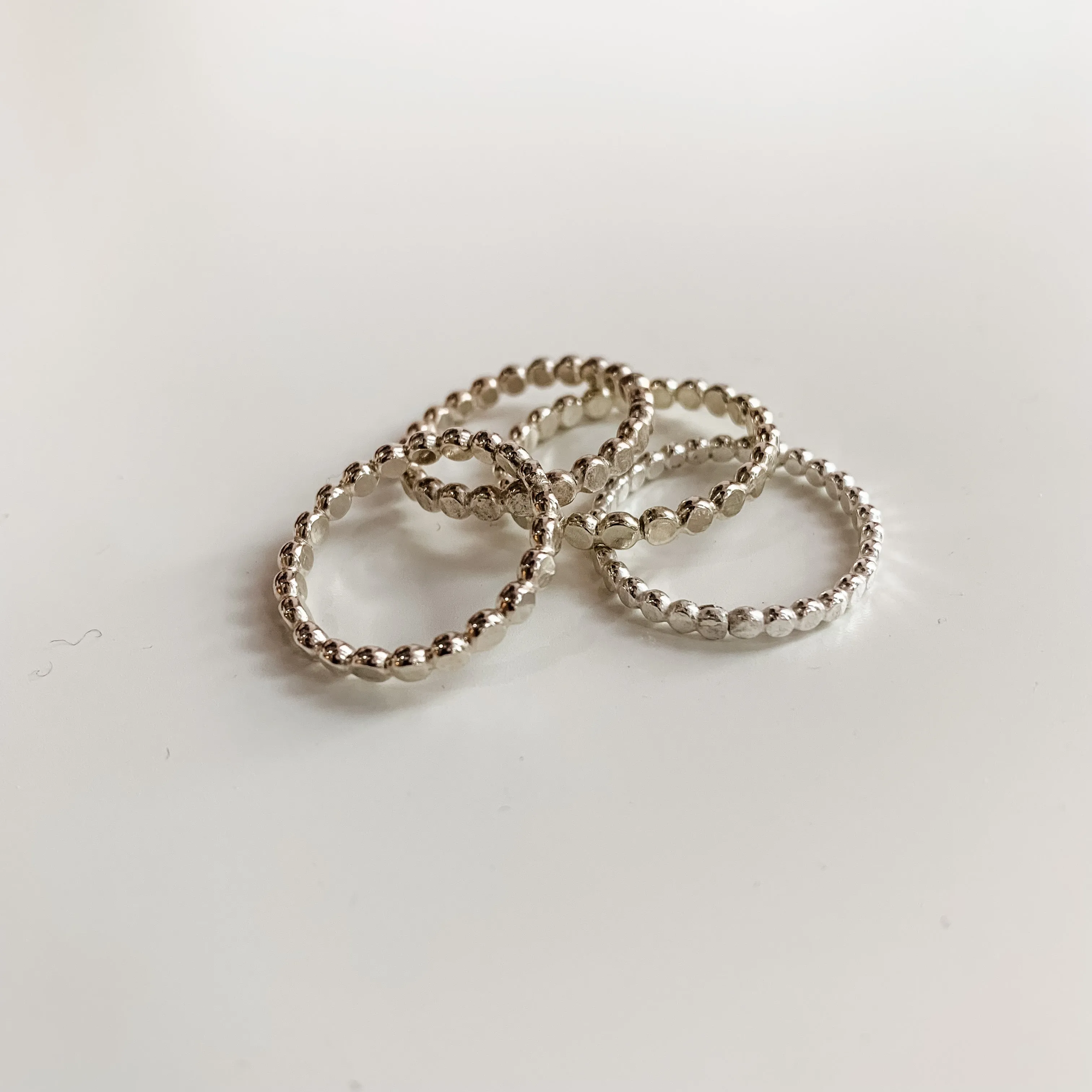 Bubble Stacking Ring Silver