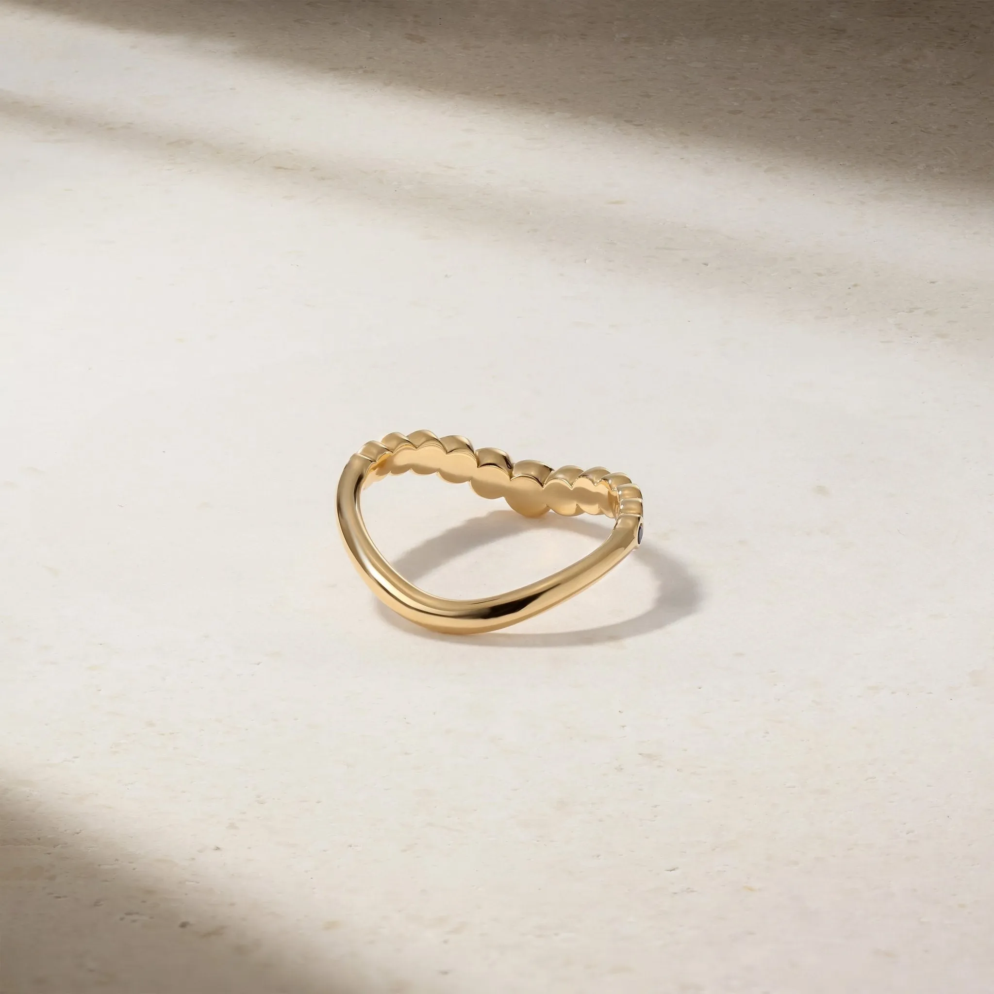 Bubbly Zenith Sapphire and Diamond Ring