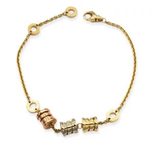 Bvlgari B-Zero Three Elements 18K Gold Link Bracelet 7.5" Long