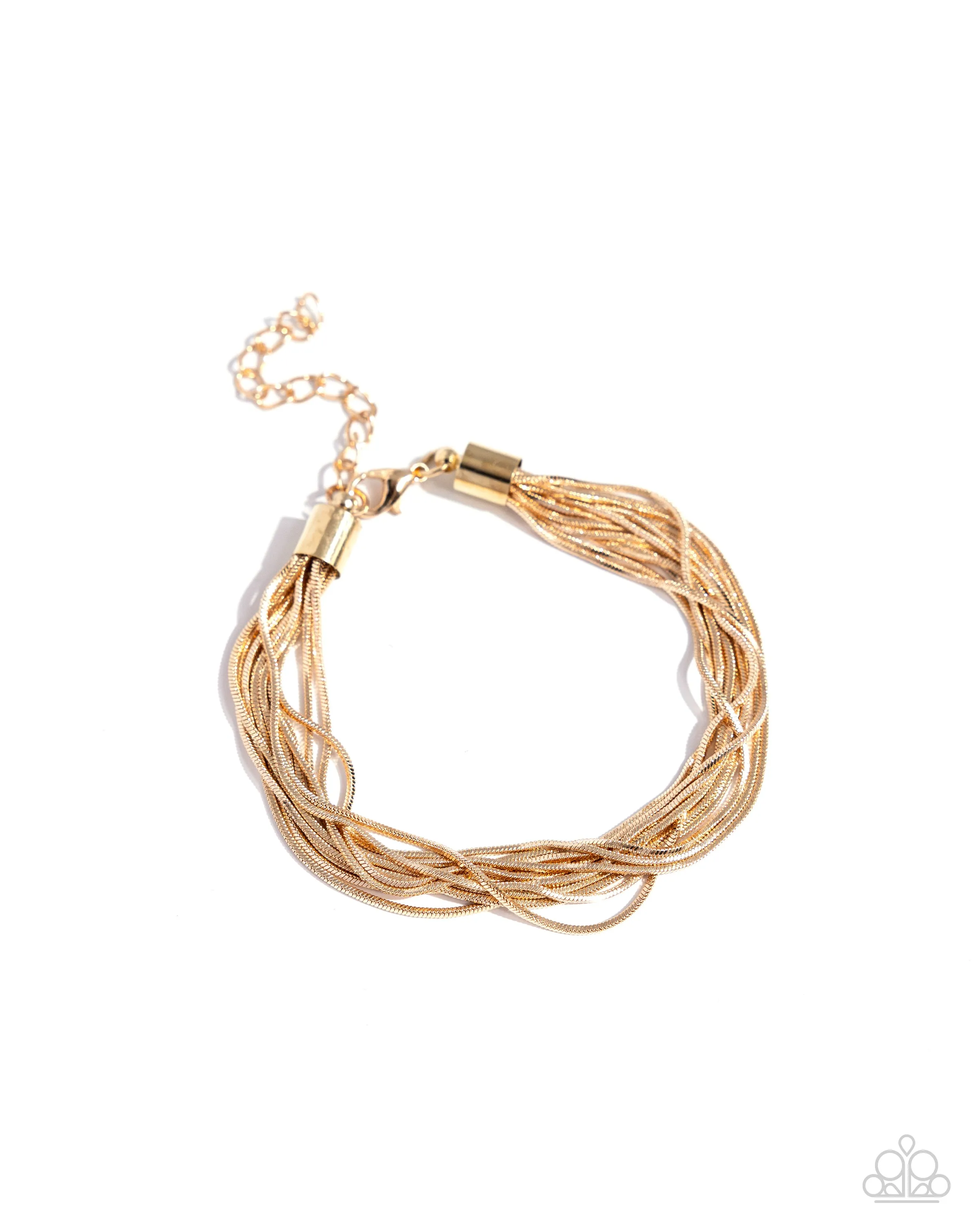 By a Show of STRANDS - Gold - Snake Chain Paparazzi Paparazzi Lobster Claw Bracelet