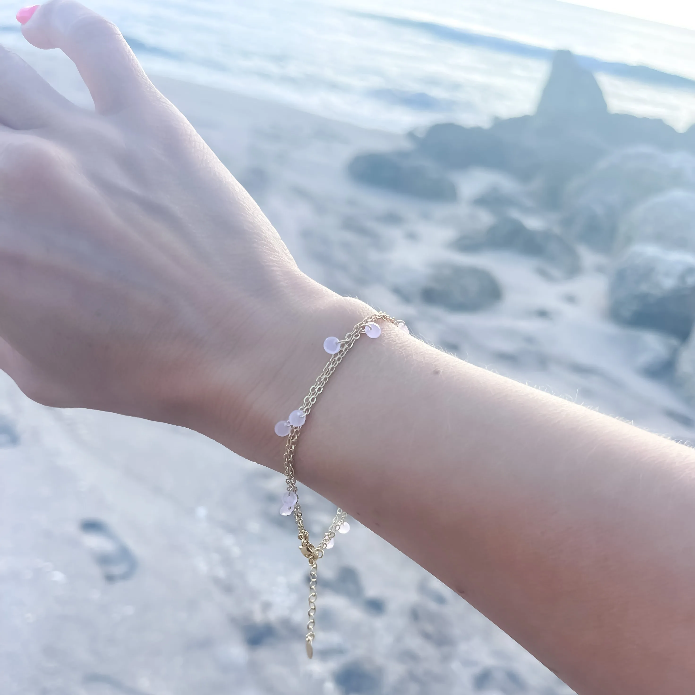 Candy Drops Bracelet - Rose Quartz