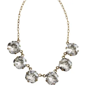 Catherine Popesco 14k Gold Plated Crystal Round Necklace, 16"   2" Extender 1257G Shade