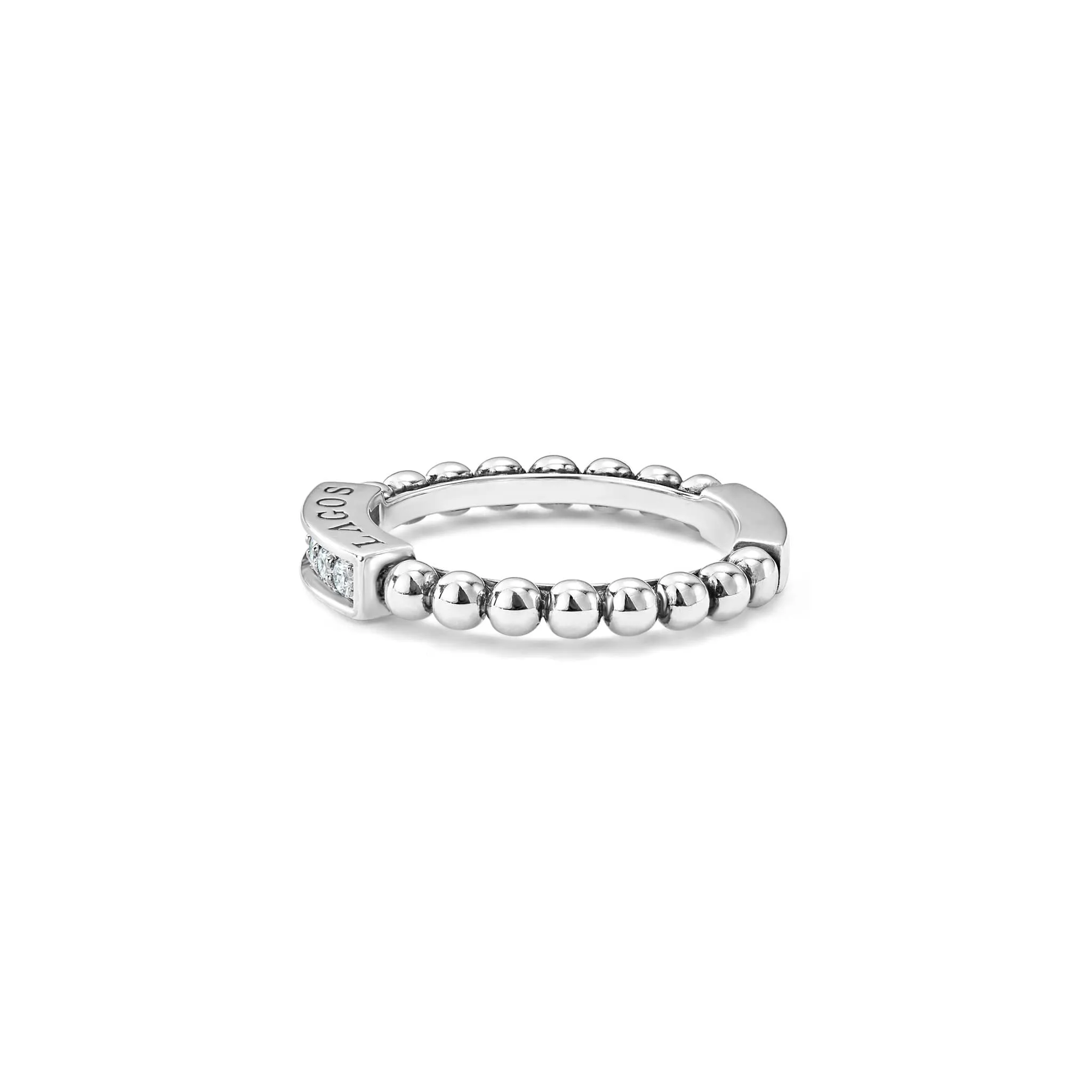 Caviar Spark Diamond Stacking Ring