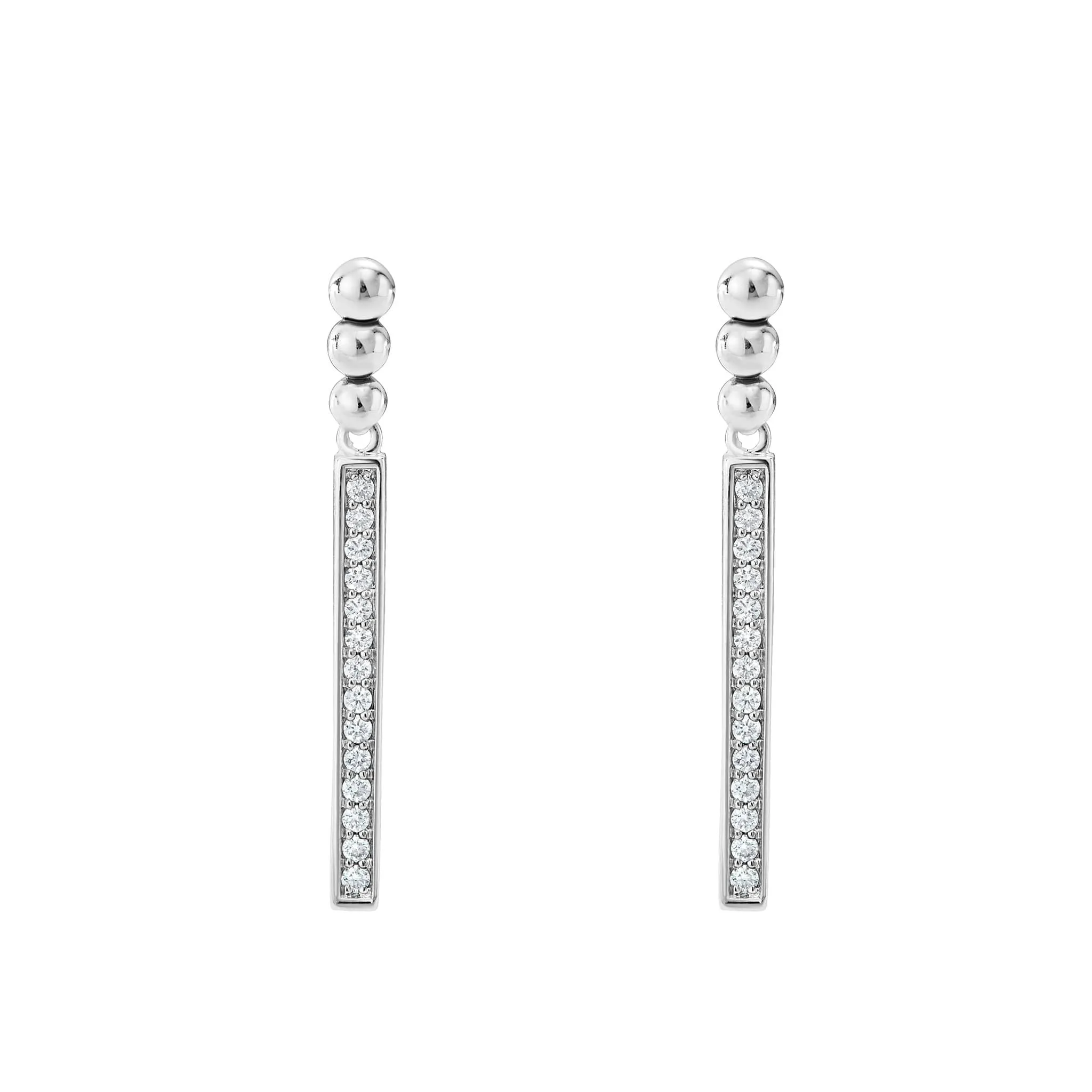 Caviar Spark Linear Diamond Earrings