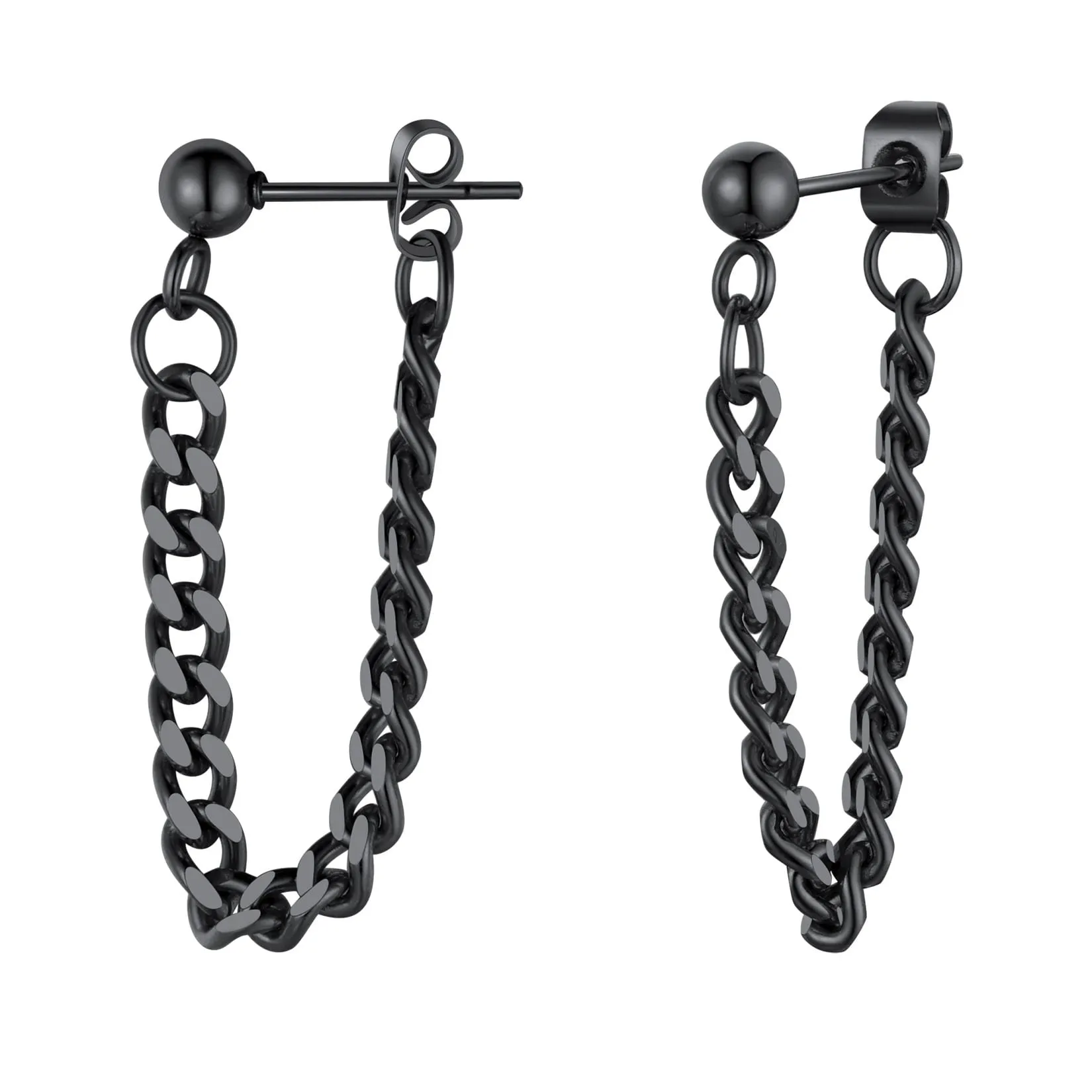 ChainsPro Minimalist Earrings Chain Dangle Earrings for Women, Stainless Steel Cute Everyday Earring