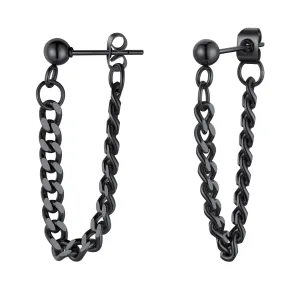 ChainsPro Minimalist Earrings Chain Dangle Earrings for Women, Stainless Steel Cute Everyday Earring