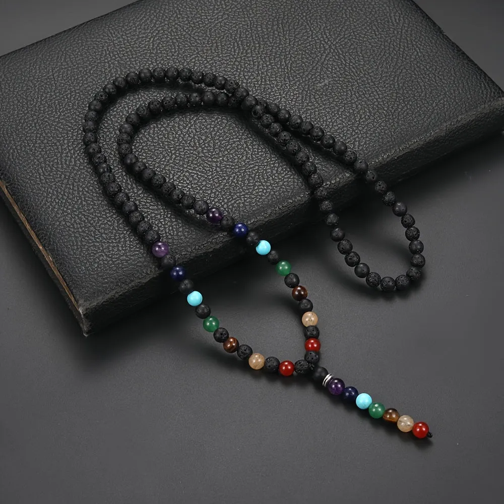 Chakra Bead Y Necklace for Men And Women